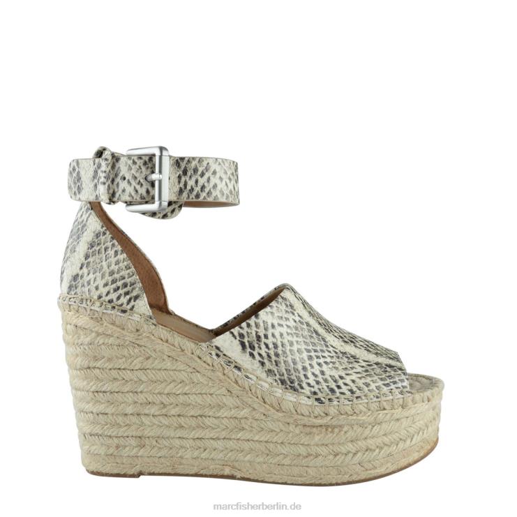 de Marc Fisher Frauen Adalyn Espadrille-Keilsandale weiße Schlange multi 868L8268