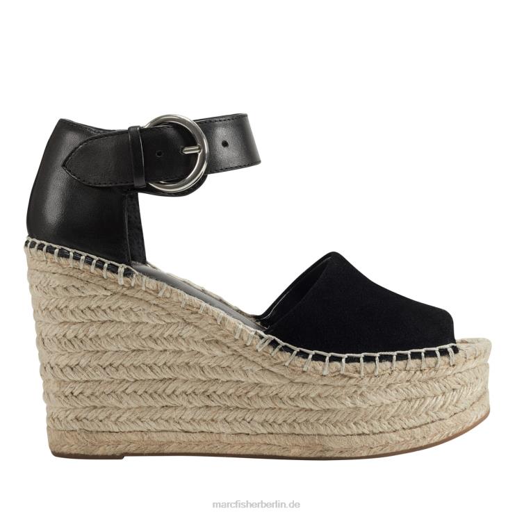 de Marc Fisher Frauen Alida Espadrille-Keilsandale Schwarz 868L8191