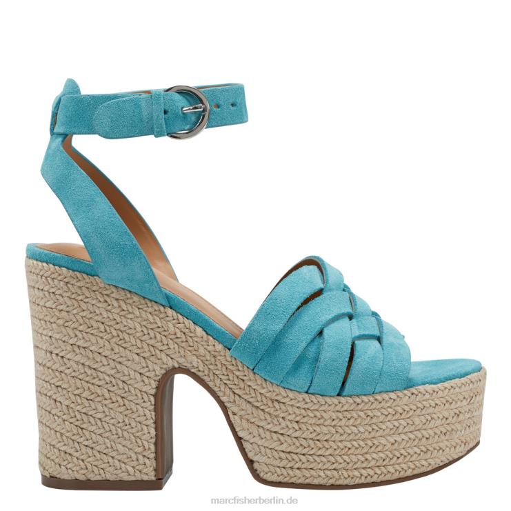 de Marc Fisher Frauen Espadrille-Plateausandale aus Haferflocken Blau 868L8254