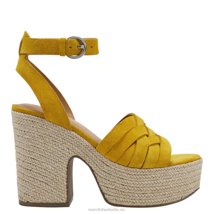 de Marc Fisher Frauen Espadrille-Plateausandale aus Haferflocken Gelb 868L8251