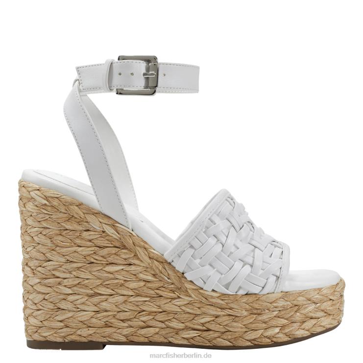 de Marc Fisher Frauen Godina Espadrille-Keilsandale weißes Wildleder 868L8244