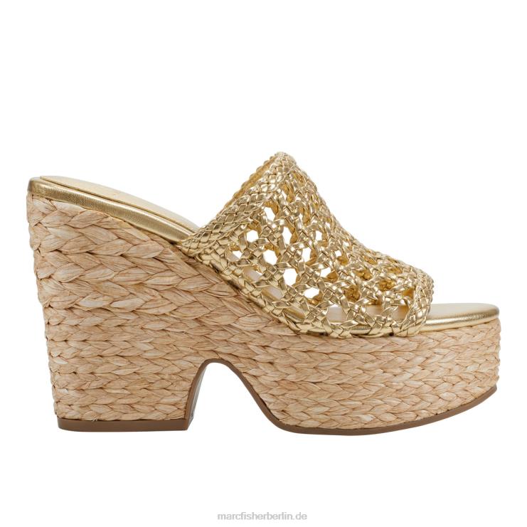 de Marc Fisher Frauen Hollis Espadrille-Plateausandale Gold 868L8220