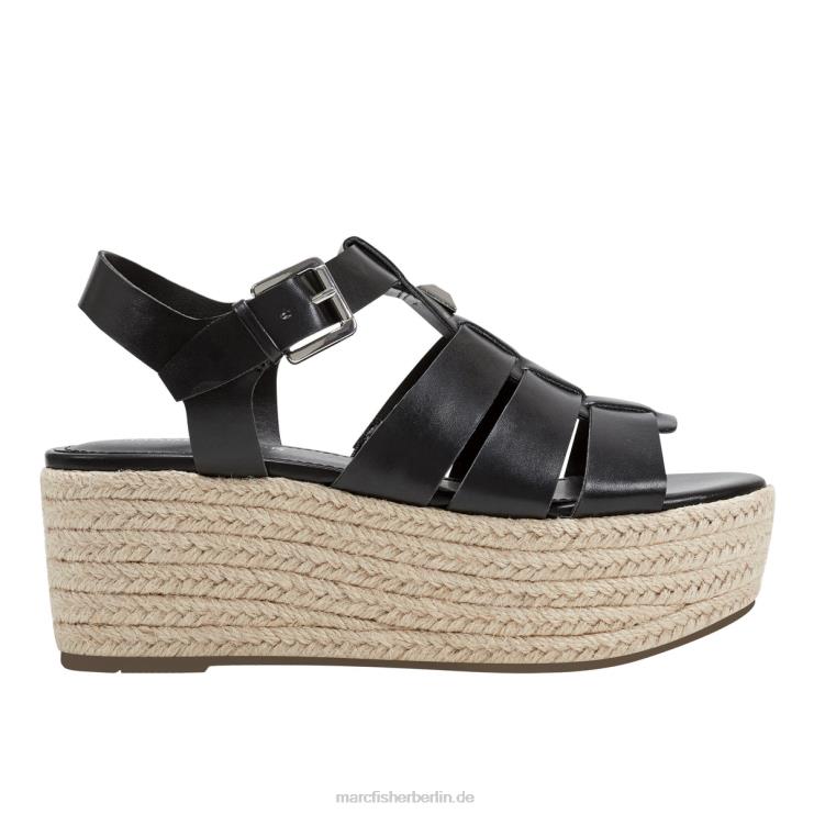 de Marc Fisher Frauen Jenila Espadrille-Sandalen Schwarz 868L8218