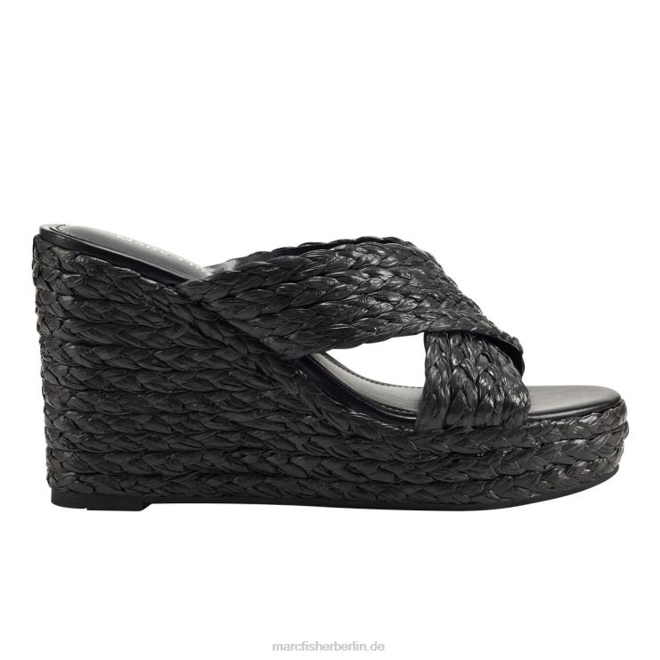 de Marc Fisher Frauen Lynn Espadrille-Keilsandale Schwarz 868L8228