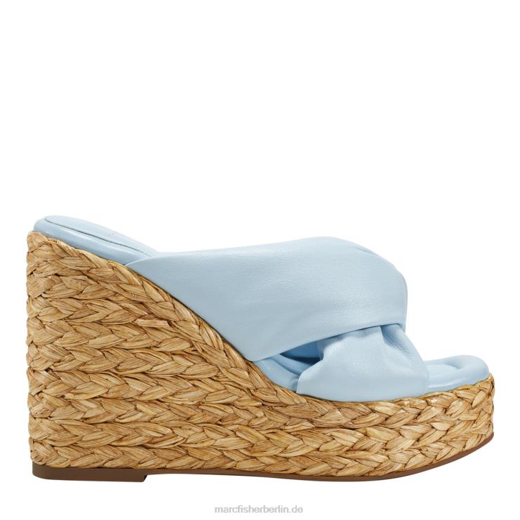 de Marc Fisher Frauen Navina Espadrille-Keilsandale hellblaues Leder 868L8237