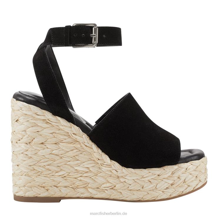 de Marc Fisher Frauen Nelly Espadrille-Keilsandale Schwarz 868L8210