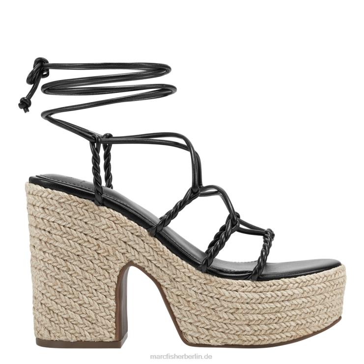 de Marc Fisher Frauen Oliver Espadrille-Plateausandale Schwarz 868L8212