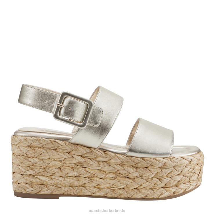 de Marc Fisher Frauen Patryce Plateau-Espadrille-Sandale Platinleder 868L8213
