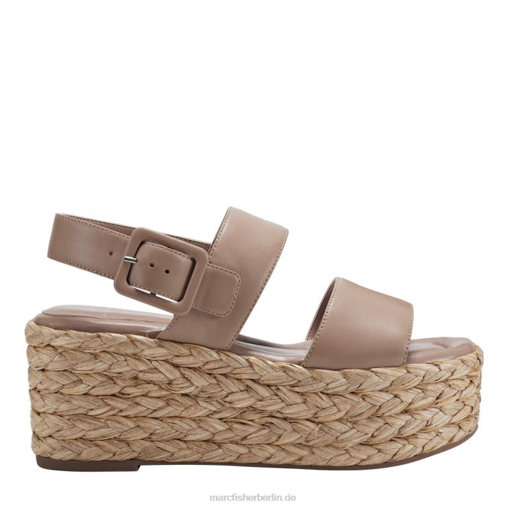 de Marc Fisher Frauen Patryce Plateau-Espadrille-Sandale nacktes Leder 868L8196