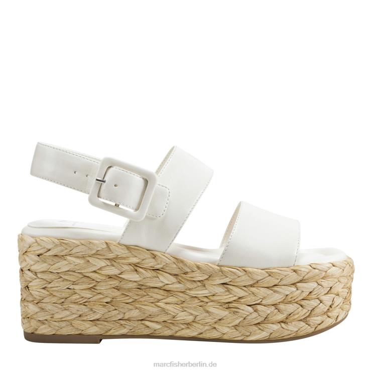 de Marc Fisher Frauen Patryce Plateau-Espadrille-Sandale neues cremefarbenes Leder 868L8203
