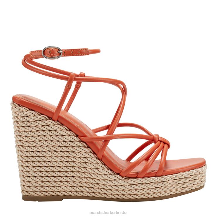 de Marc Fisher Frauen Riemchen-Espadrille-Keilsandale von Zarah Mandarine-Orange 868L8247