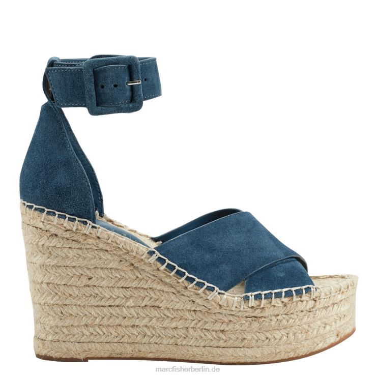 de Marc Fisher Frauen fähige Espadrille-Keilsandale Blau 868L8230