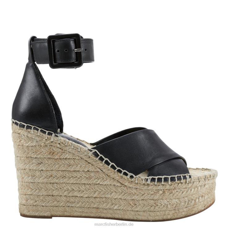 de Marc Fisher Frauen fähige Espadrille-Keilsandale Schwarz 868L8200
