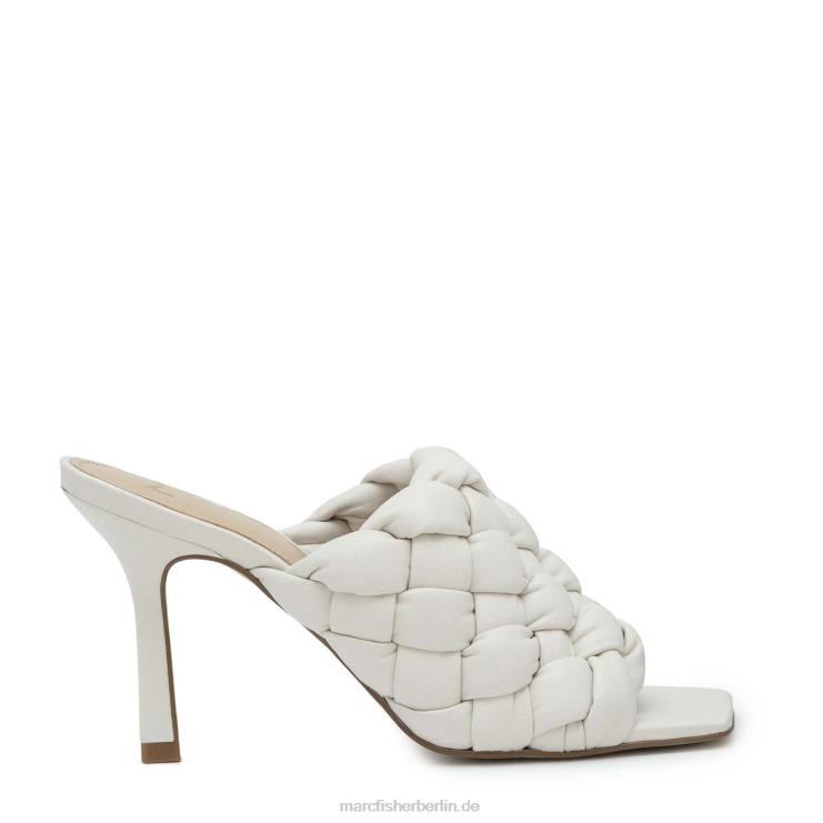 de Marc Fisher Frauen Dakina-Slipper mit quadratischer Zehenpartie Elfenbeinfarbenes Leder 868L8321