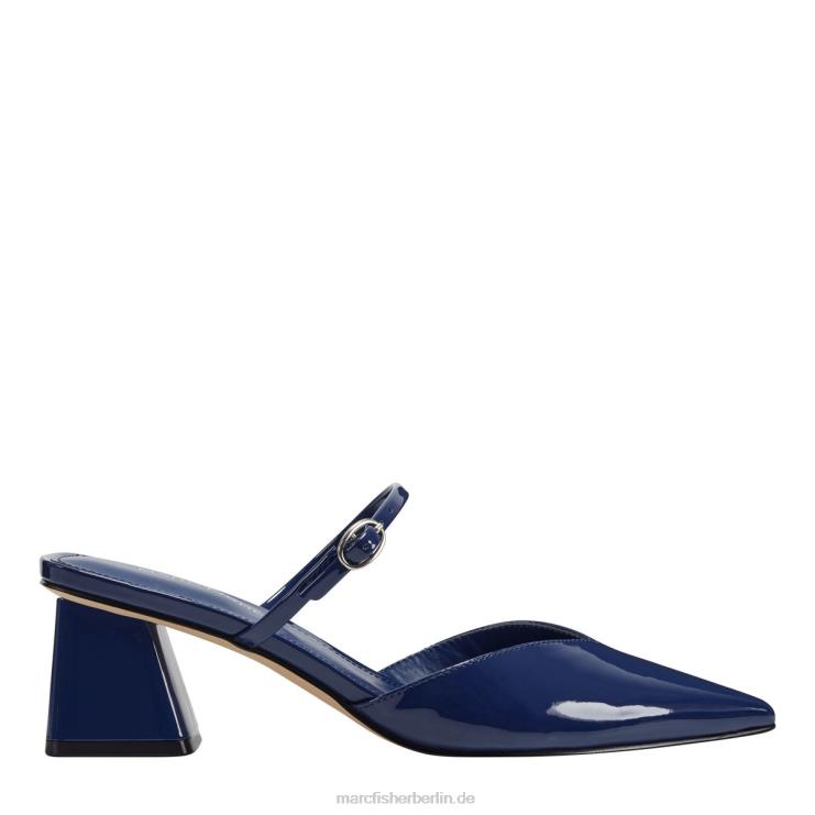 de Marc Fisher Frauen Lakey-Pantoletten mit Absatz blaues Patent 868L8448