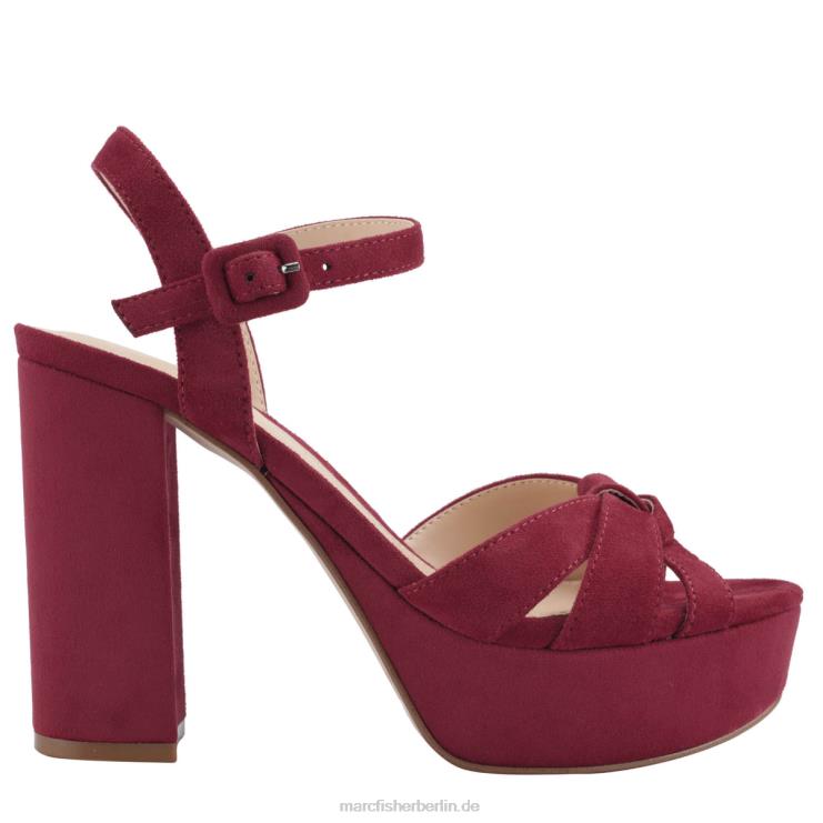 de Marc Fisher Frauen Damast-Plateausandale rotes Wildleder 868L8567