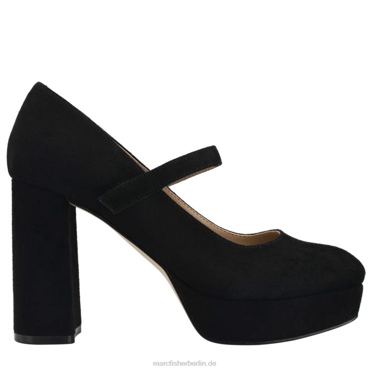 de Marc Fisher Frauen Nicoly Plateau-Mary-Jane-Pumpe schwarzes Wildleder 868L8590