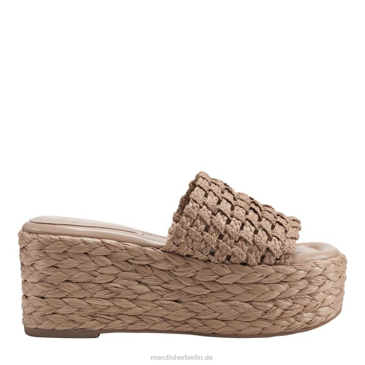 de Marc Fisher Frauen Priya Espadrille-Plateau-Slide-Sandale Hellbraun 868L8201