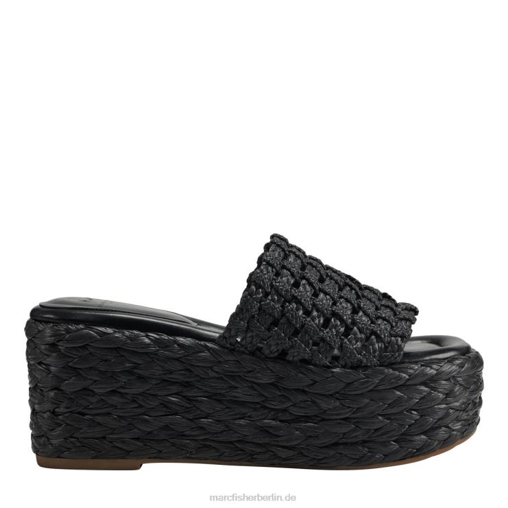 de Marc Fisher Frauen Priya Espadrille-Plateau-Slide-Sandale Schwarz 868L8226