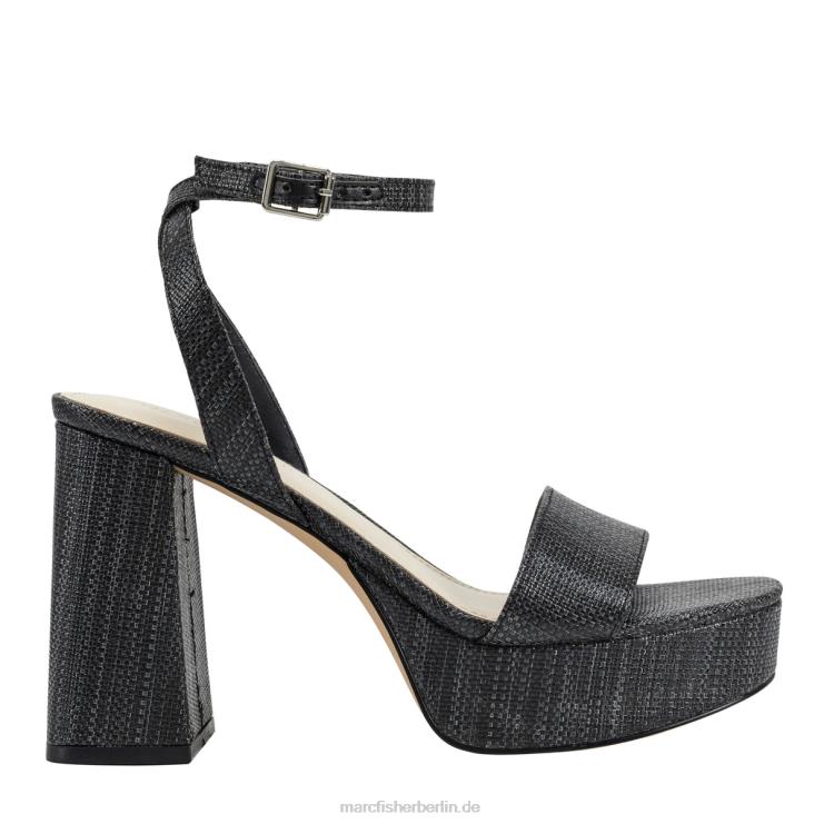 de Marc Fisher Frauen Sadel-Plateausandale Schwarz 868L8549