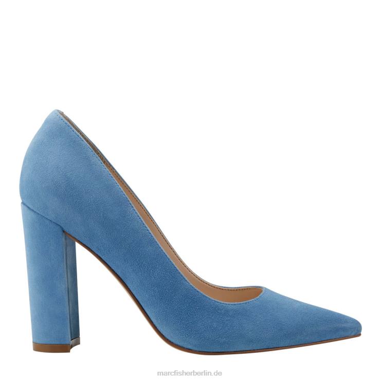 de Marc Fisher Frauen Abilene-Pumps mit spitzem Zehenbereich und Blockabsatz blaues Wildleder 868L8645