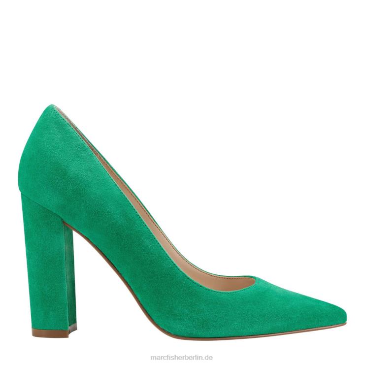 de Marc Fisher Frauen Abilene-Pumps mit spitzem Zehenbereich und Blockabsatz grünes Wildleder 868L8668