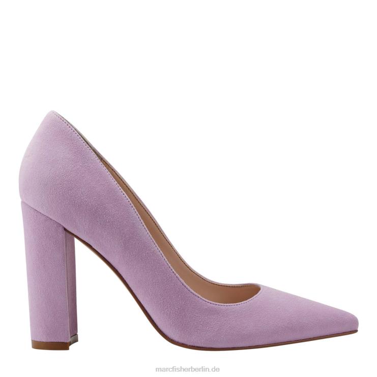 de Marc Fisher Frauen Abilene-Pumps mit spitzem Zehenbereich und Blockabsatz hellviolettes Wildleder 868L8659