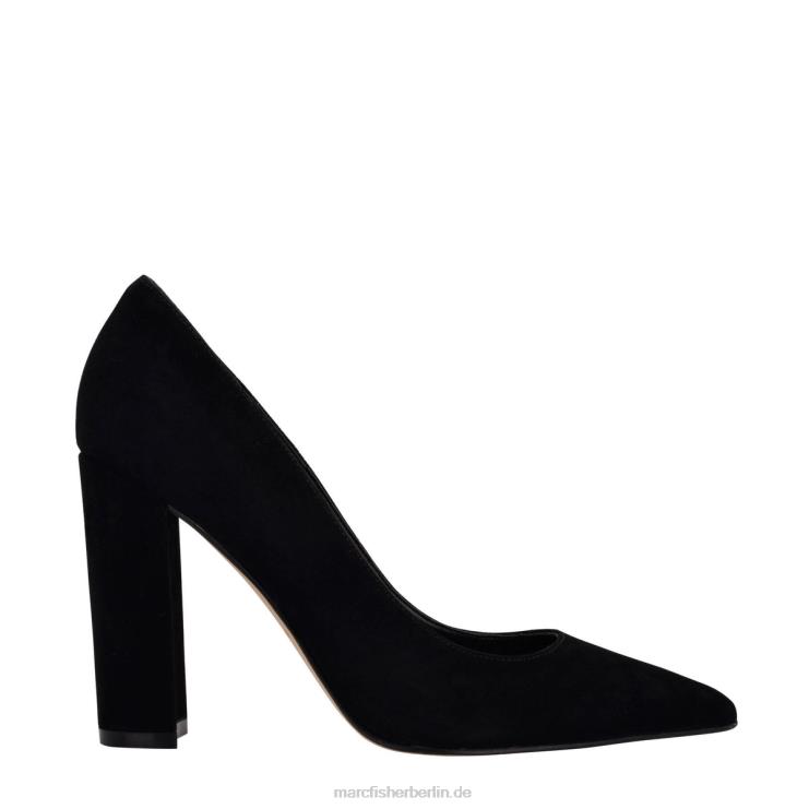 de Marc Fisher Frauen Abilene-Pumps mit spitzem Zehenbereich und Blockabsatz schwarzes Wildleder 868L8596