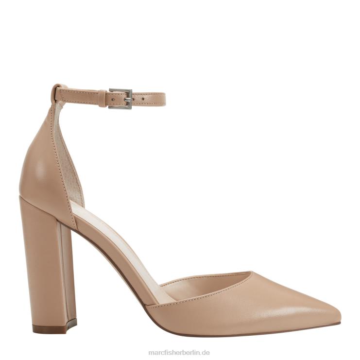 de Marc Fisher Frauen Arnette-Knöchelriemenabsatz helles Naturleder 868L8336