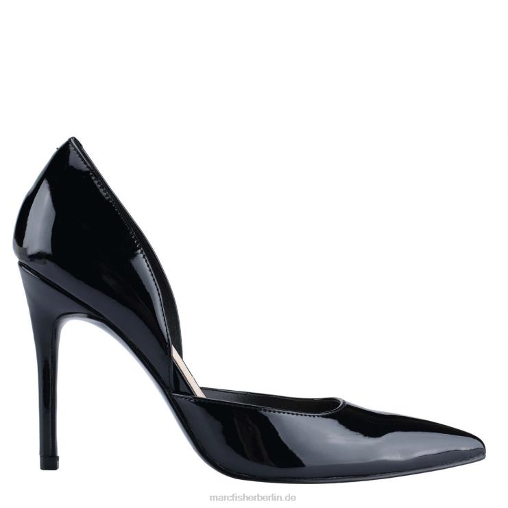 de Marc Fisher Frauen Christa spitze Zehenpumpe schwarzes Lackleder 868L8698