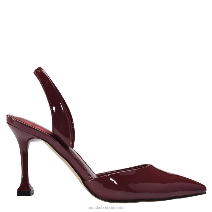 de Marc Fisher Frauen Hadya Slingback-Pumpe dunkelrotes Lackleder 868L8680