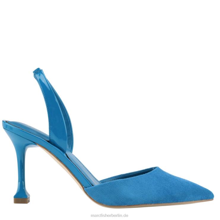de Marc Fisher Frauen Hadya Slingback-Pumpe mittelblaues Wildleder 868L8682