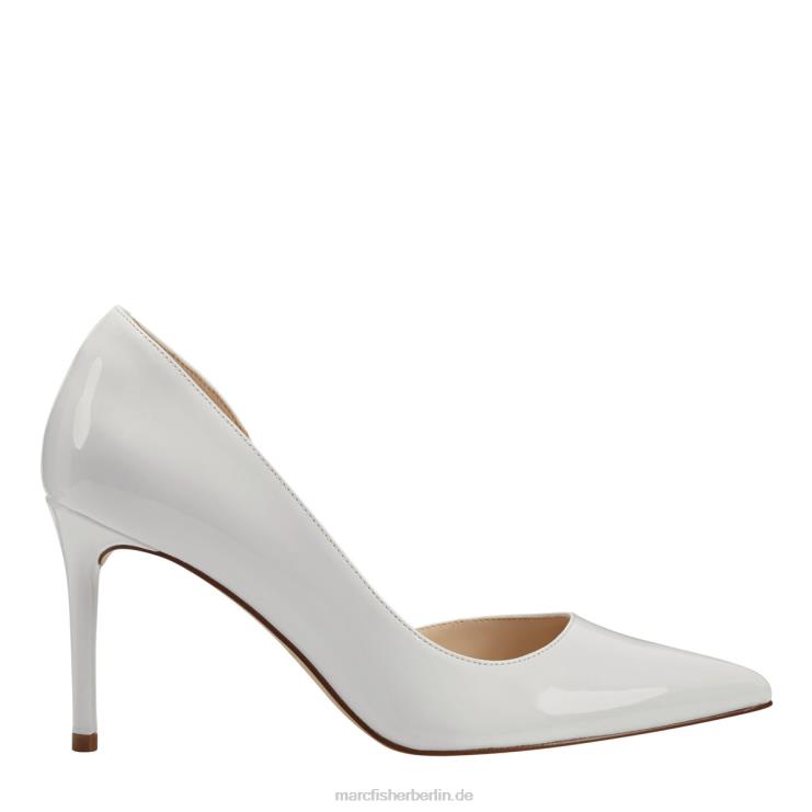 de Marc Fisher Frauen Meryl d'Orsay-Pumpe weißes Lackleder 868L8647