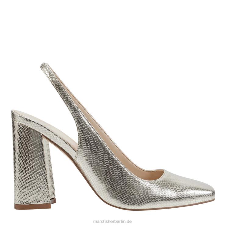 de Marc Fisher Frauen Onna Slingback-Absatz goldener Schlangendruck 868L8397
