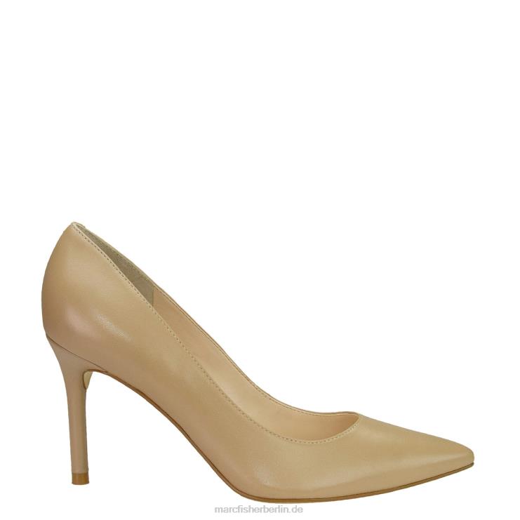 de Marc Fisher Frauen Salley Spitze Zehenpumpe taupefarbenes Leder 868L8665