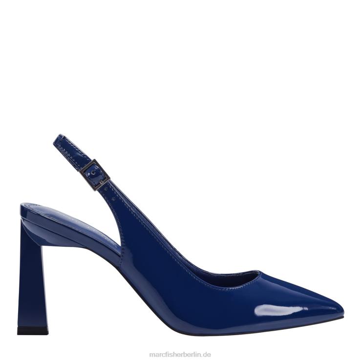 de Marc Fisher Frauen Sannek Slingback-Pumpe französisches blaues Patent 868L8618