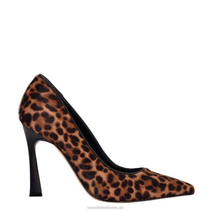 de Marc Fisher Frauen Sassie-Pumps mit Absatz braunes/leopardengeprägtes Kalbshaar 868L8681