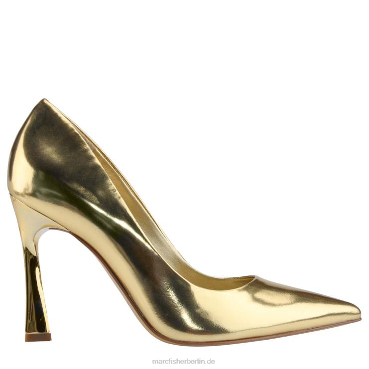de Marc Fisher Frauen Sassie-Pumps mit Absatz goldenes Leder 868L8691