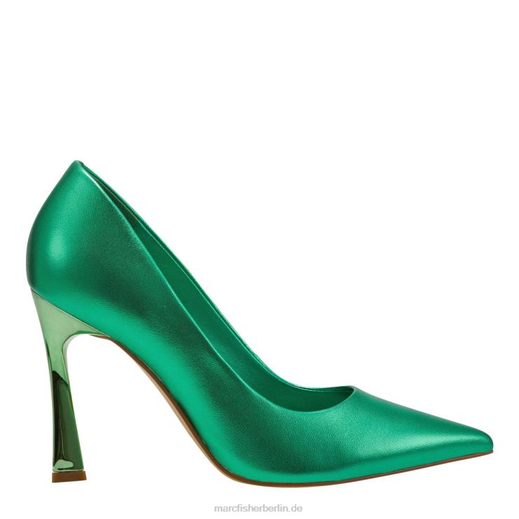 de Marc Fisher Frauen Sassie-Pumps mit Absatz grünes Leder 868L8675