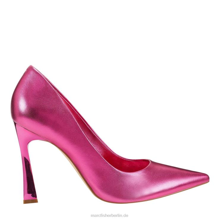 de Marc Fisher Frauen Sassie-Pumps mit Absatz rosafarbenes Metallic-Leder 868L8676