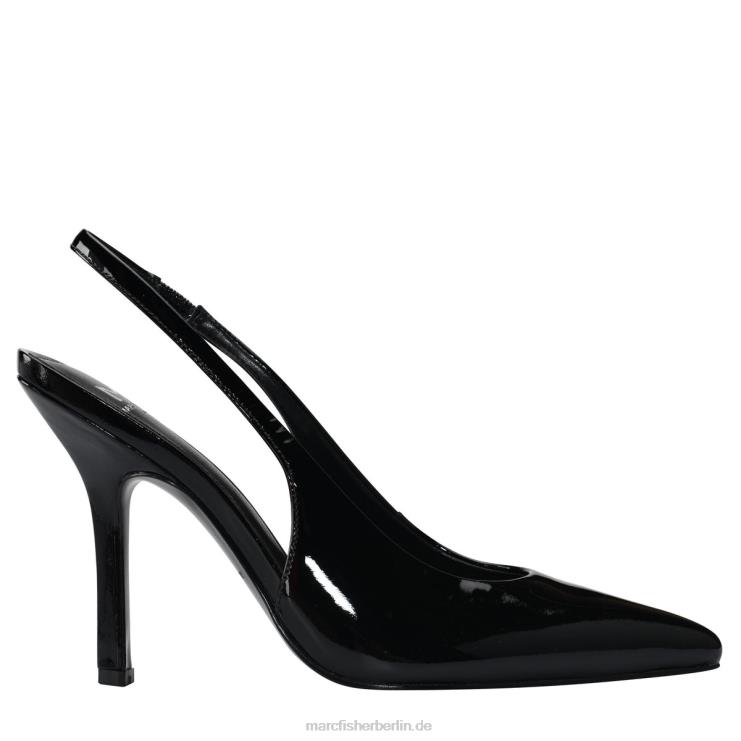 de Marc Fisher Frauen Slingback-Pumpe von Emalyn schwarzes Lackleder 868L8685