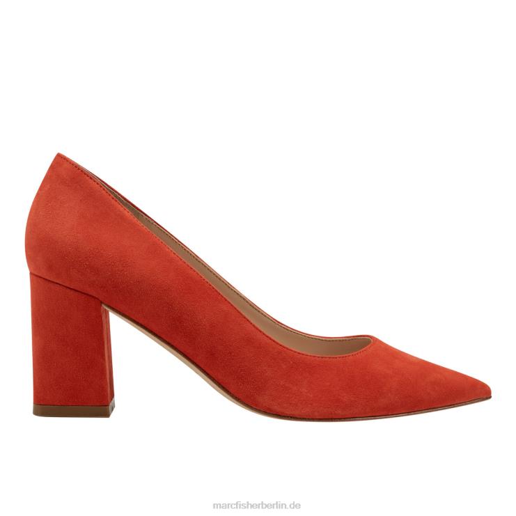 de Marc Fisher Frauen Zala-Pumps mit Blockabsatz und spitzer Zehenpartie orange 868L8630