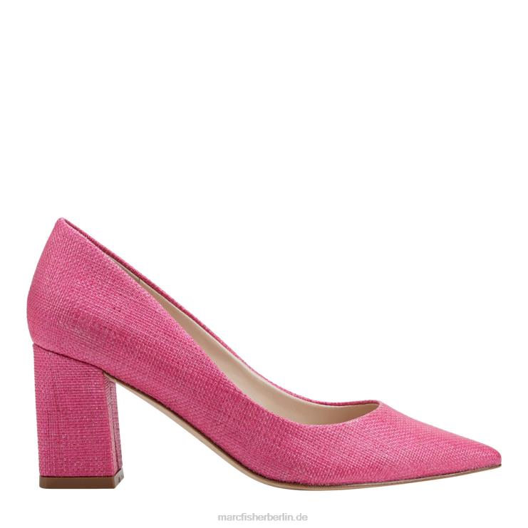 de Marc Fisher Frauen Zala-Pumps mit Blockabsatz und spitzer Zehenpartie rosa Bast 868L8656
