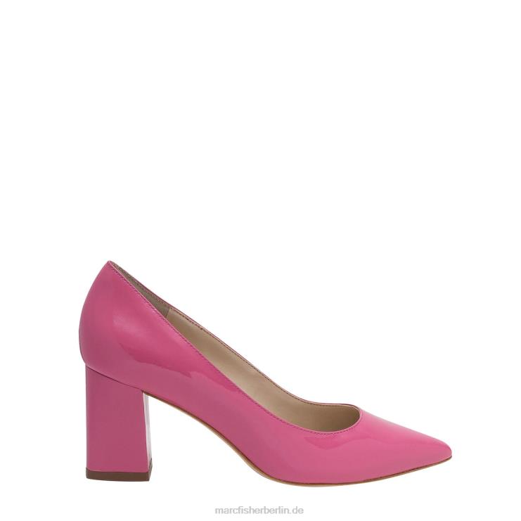 de Marc Fisher Frauen Zala-Pumps mit Blockabsatz und spitzer Zehenpartie rosa Lackleder 868L8661