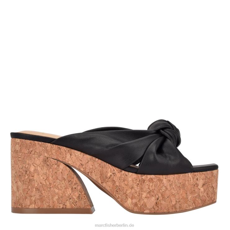 de Marc Fisher Frauen Arlee Slip-on-Sandale mit Blockabsatz Schwarz 868L8519