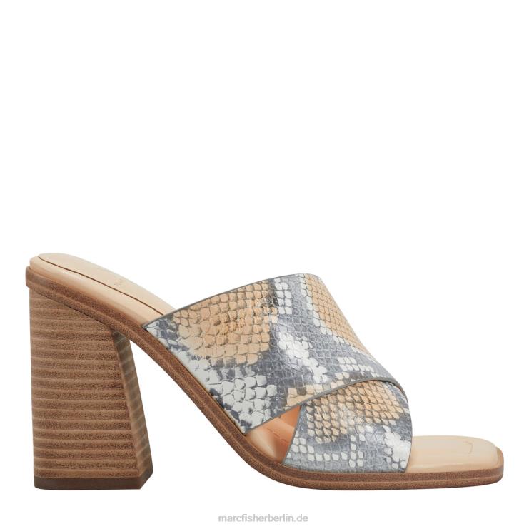 de Marc Fisher Frauen Barli-Slide-Sandale mit Absatz Multi-Schlange 868L8480