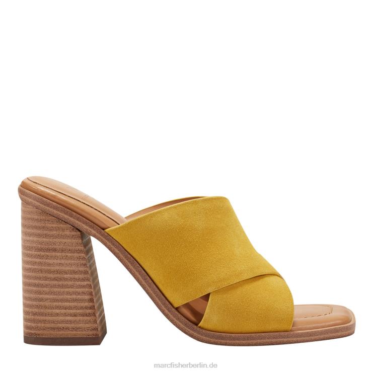 de Marc Fisher Frauen Barli-Slide-Sandale mit Absatz gelbes Wildleder 868L8484