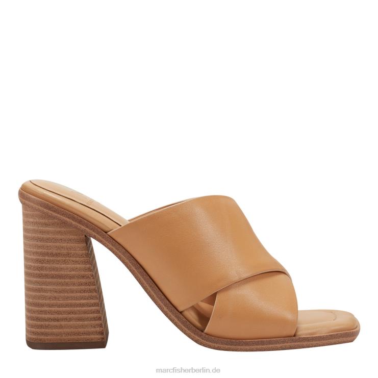 de Marc Fisher Frauen Barli-Slide-Sandale mit Absatz goldbraunes Leder 868L8470