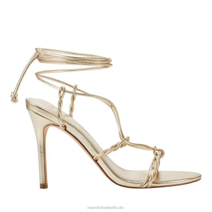 de Marc Fisher Frauen Bea Ankle Wrap Sandale mit Absatz Goldmetallic 868L8372