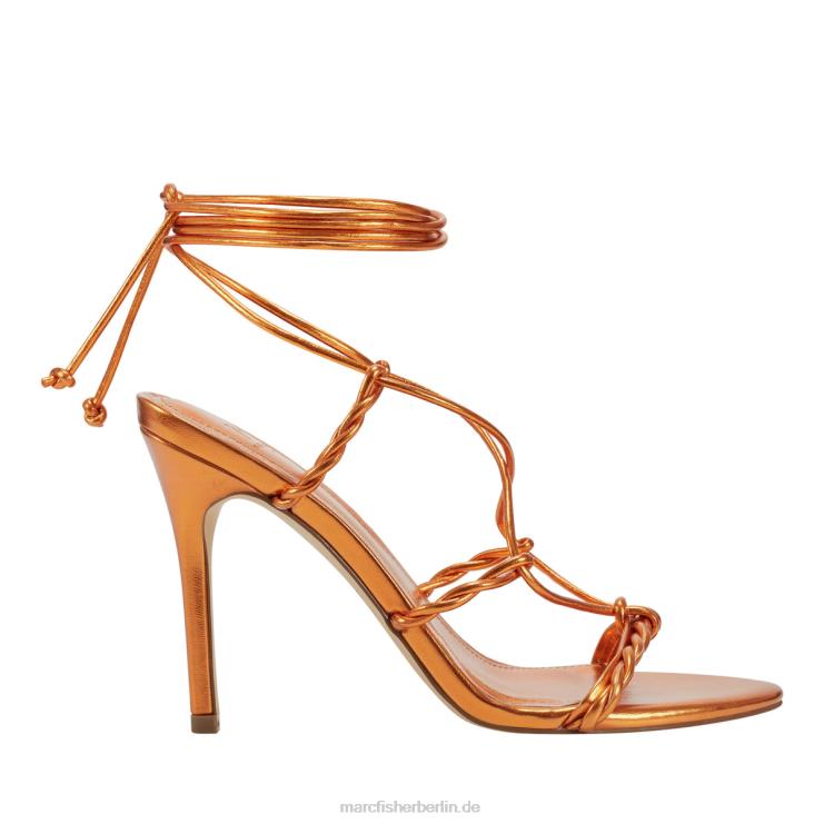 de Marc Fisher Frauen Bea Ankle Wrap Sandale mit Absatz Orangemetallic 868L8357